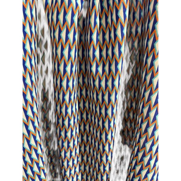 Renee C. Womens Geometric Print Sleeveless Top Blue/Orange XXL Lightweight Polye - Picture 2 of 6